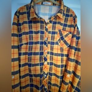 W Doubl JU plaid long sleeve great colors 3X